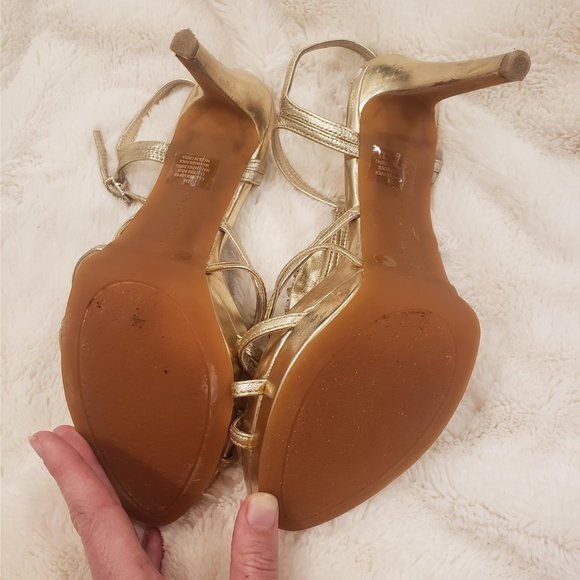 Gold embellished Antonio Melani Formal Heels - Picture 3 of 8